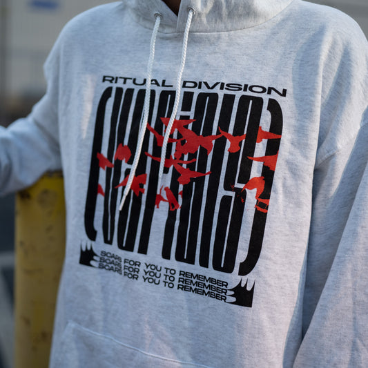 SPLATTER HOODIE - LIGHT STEEL