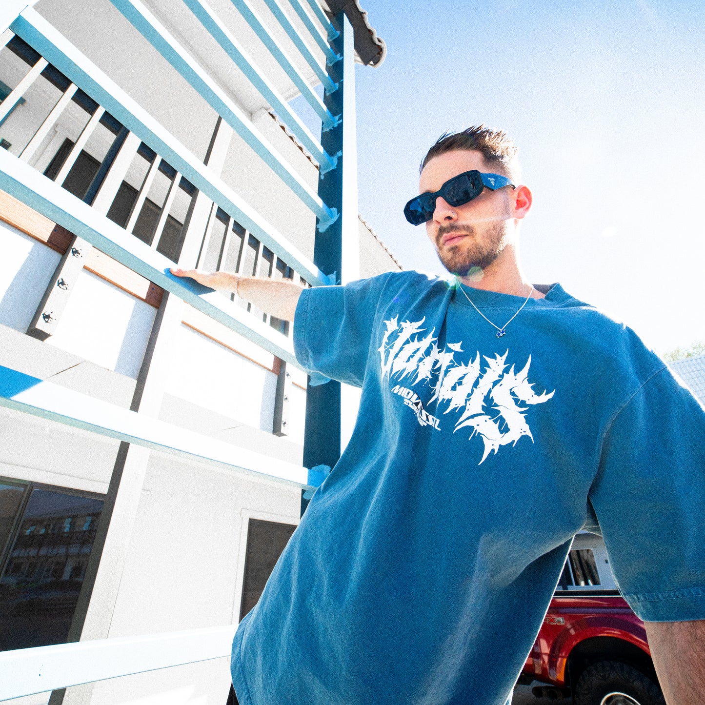 VARIALS X MIDVESSEL COLLAB TEE - FADED DENIM