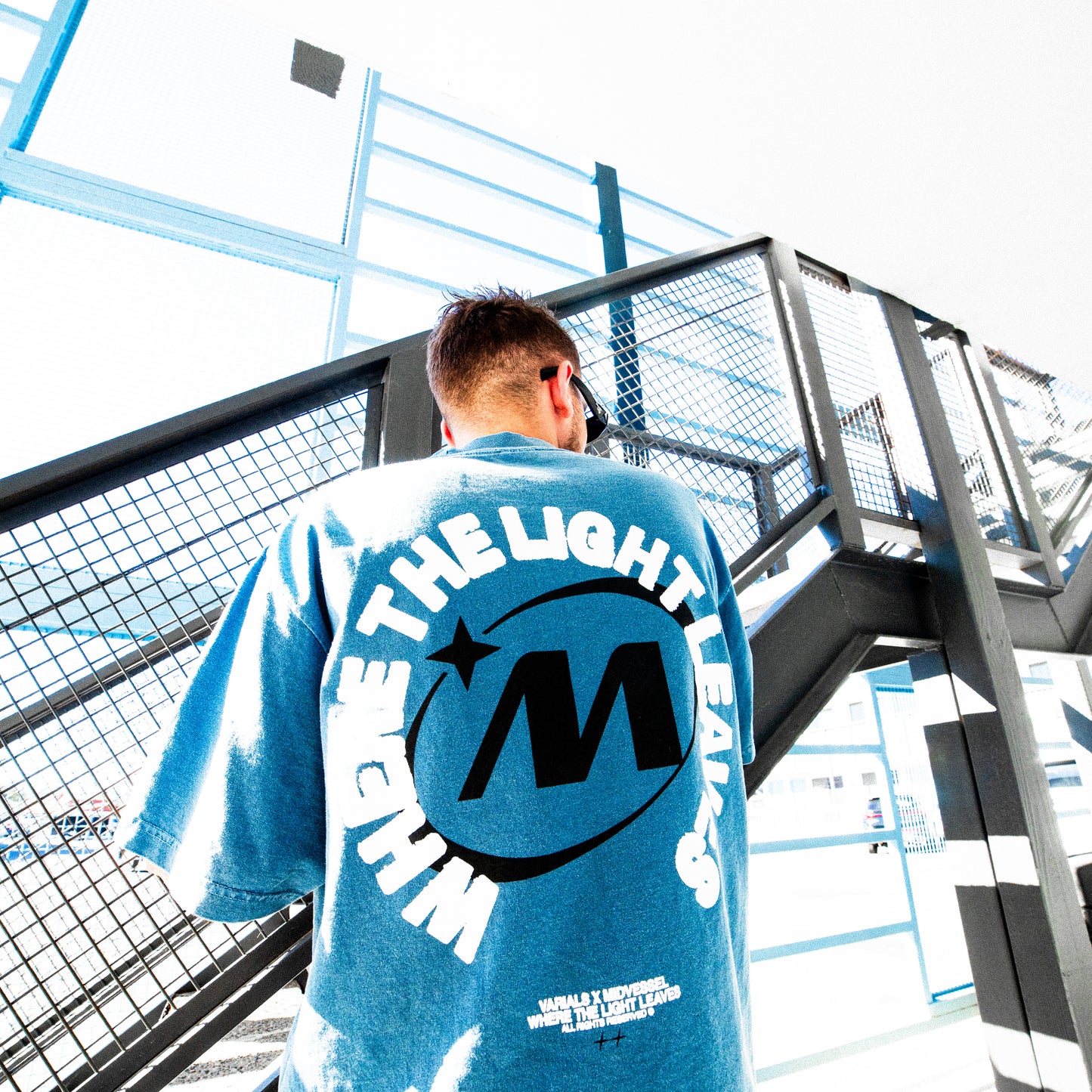 VARIALS X MIDVESSEL COLLAB TEE - FADED DENIM
