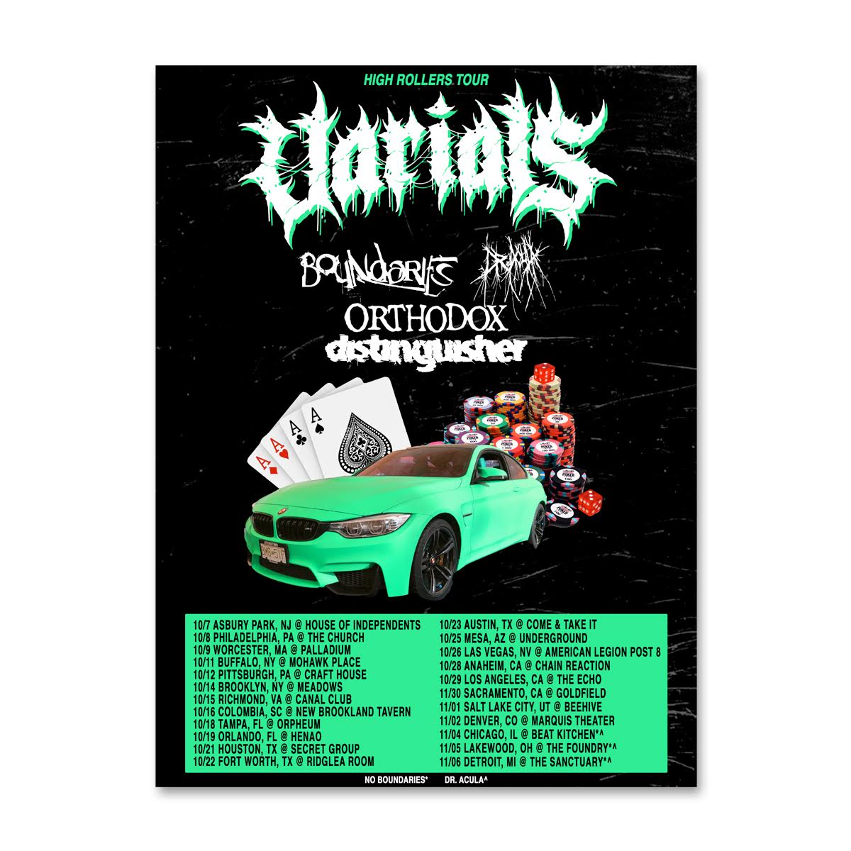 HIGH ROLLERS TOUR POSTER